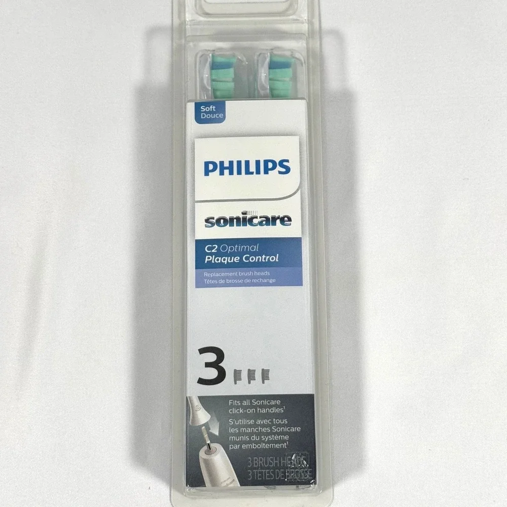 Philips Sonicare C2 Optimal Plaque Control 3pk White HX9023/65 Replacement Heads